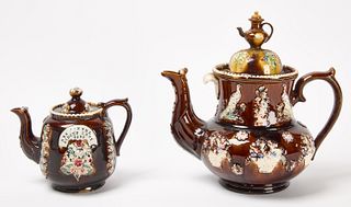 Three Bargeware Teapots