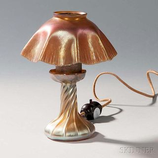 Tiffany Favrile Candlestick Lamp