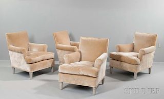 Four Jansen-style Club Chairs