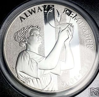 1 ozt Silver Coin 2011 9/11 PCGS PR70DCAM