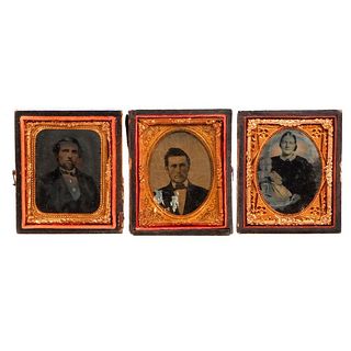 Group of Small Ambrotypes and a Tintype.