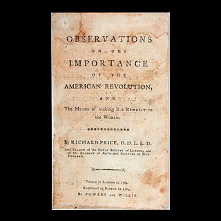 Observations On... The American Revolution. 1784.
