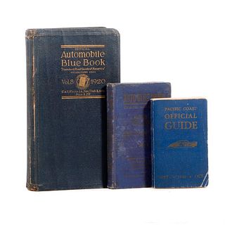 Three California Auto Blue Books: 1912, 1920, 1940.