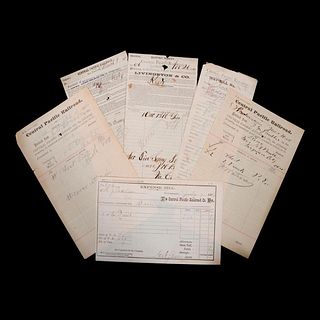 Central Pacific Railroad Way-Bill/Receipts, 1870s.