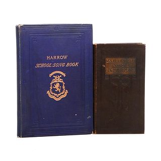 Harrow School Song Book, and another.