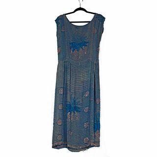 Blue Beaded Dress, c. 1920s.