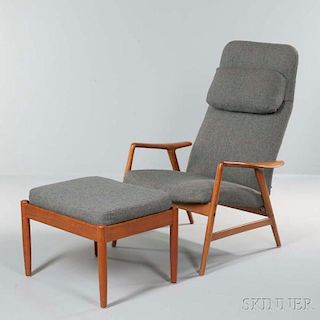 Scandinavian Lounge Chair and Ottoman