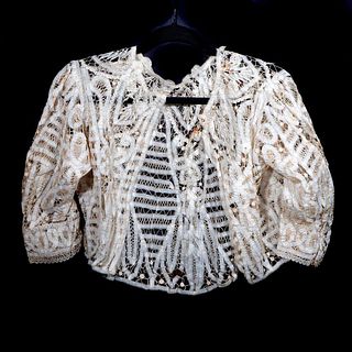Edwardian Crochet Lace Bridal Outfit.