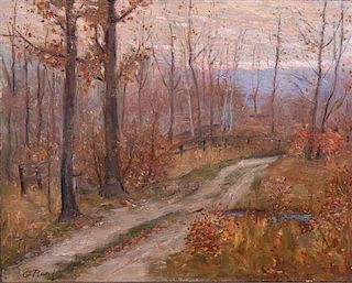 George Raab, (Wisconsin, 1866-1943), Woodland Sunset, 1906