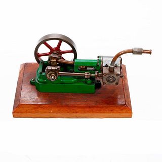 Model Live Steam Engine with Flywheel. Only mark is "S"