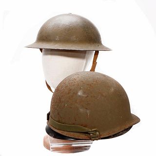 World War I Helmet, with another.