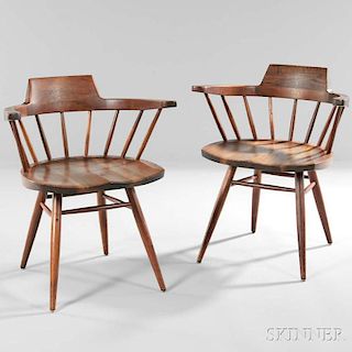 Two George Nakashima Captain's Chairs