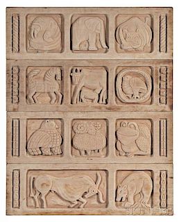 Four Evelyn and Jerome Ackerman Bas Relief Panels