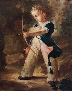 School of Thomas Lawrence, (British, 1769-1830), Boy with Bow