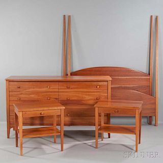 Pompanoosuc Mills Dresser, Bed and Two Night Tables