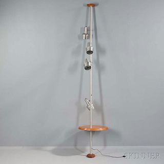 Modernist Aluminum Pole Lamp