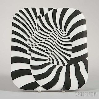 Victor Vasarely Zebra Plate for Rosenthal