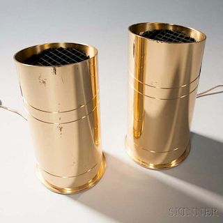Two Cannister Uplight Floor Lamps