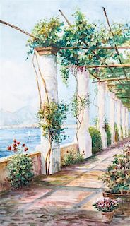 Alessandro Altamura, (Italian, 1855-1918), Flowered Balcony