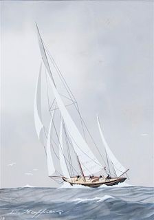 Leon Haffner, (French, 1881-1972), Sails