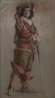 AMERICAN SCHOOL (LATE 19TH / EARLY 20TH CENTURY) MUSKETEER DRAWING