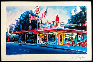 Bob Dylan 'Burger Joint, Route 66' Limited Edition Lithograph