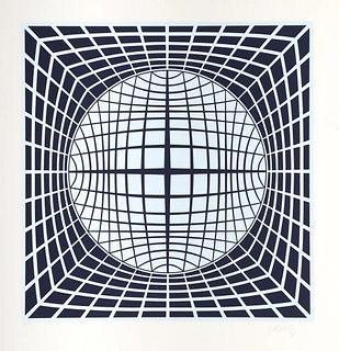 Victor Vasarely 'Ter UR' serigraph, Signed & numbered, Publisher COA