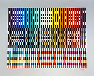 Yaacov Agam 'Thanksgiving' (light)' serigraph, Signed & numbered, Publisher COA