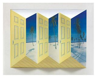 PATRICK HUGHES, Palm Door - 1998, 3D multiple, Signed & numbered