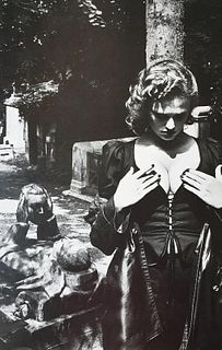 Helmut Newton Pere-Lachaise,Tomb of Talma 1977, Hand Signed