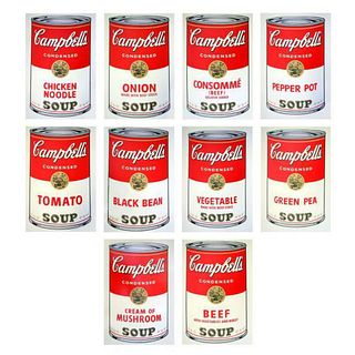 Andy Warhol, "Soup Can Series I", 10 Piece Portfolio, SERIGRAPH SUNDAY B. MORNING