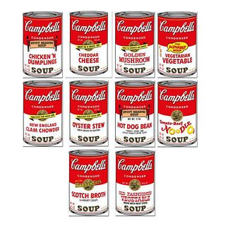 Andy Warhol, "Soup Can Series II", 10 Piece Portfolio, SERIGRAPH SUNDAY B. MORNING