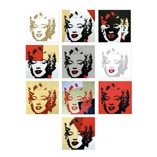 Andy Warhol, Golden Marilyn Monroe, 10 Piece Portfolio, SERIGRAPH SUNDAY B. MORNING