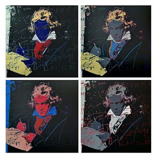 Andy Warhol, Beethoven, 4 Piece Portfolio, Sunday B Morning LE Serigraph