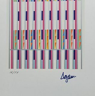 YAACOV AGAM, VERTICAL ORCHESTRATION, SERIGRAPH SIGNED & NUMBERED