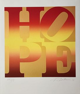 ROBERT INDIANA, HOPE II, FROM THE "FOUR SEASONS OF HOPE" 2012