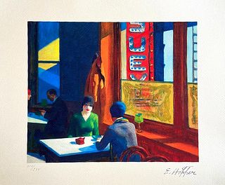 Edward Hopper 'Chop Suey' limited edition lithograph 1986