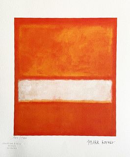 Mark Rothko 'UnTitled' limited edition lithograph 1978