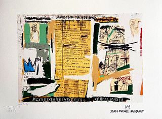 Jean-Michel Basquiat 'The jaw of a donkey' limited edition lithograph 1978