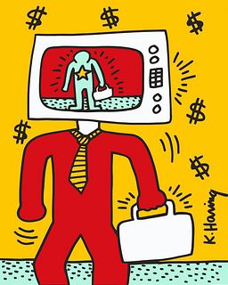 Keith Haring TV Man,1999 Japan Poster