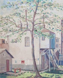 Lily Blatherwick  , (British, 1854-1934), Backyard Tree