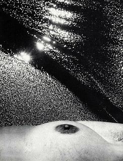 LUCIEN CLERGUE - Female Nude Body Water Wave, 1968