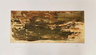 Helen Frankenthaler, 'Earth Slice' 1978 Etching & Aquatint, Signed & numbered