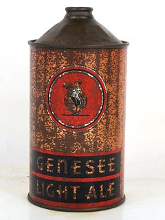 1947 Genesee Light Ale Quart Cone Top Can 209-17 Rochester New York