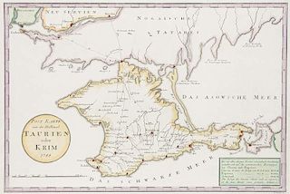 Post Karte von der Halbinsel Taurien oder Krim 1788. (pour Servir de renseignemens a la Carte des Limites des trois Empires o