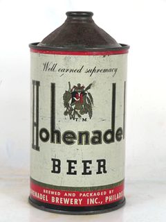 1950 Hohenadel Beer Quart Cone Top Can 212-06 Philadelphia Pennsylvania