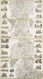 Delkeskamp, F.W
Malerischer Reise-Atlas des Rheins von Basel bis zum Meere. Stahlstichleporello (ca. 27,5 x 220 cm) aus der V