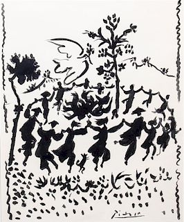After Pablo Picasso, (Spanish, 1881-1973), Vive le Paix (Long Live Peace), 1954