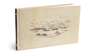 Mahlau, Alfred
Handgebundener Pergamenteinband mit goldgepraegten RTitel mit Lederintarsie und Original Landschaftszeichnung 
