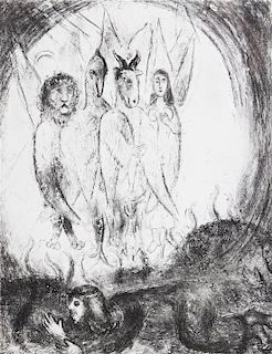 Marc Chagall, (French/Russian, 1887-1985), The Vision of Ezekiel, from the Bible Series